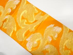 アンティーク　唐草模様織り出し袋帯（材料）